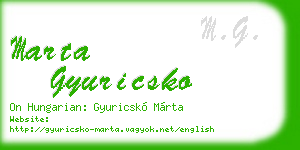 marta gyuricsko business card