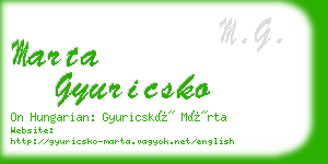 marta gyuricsko business card